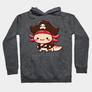 chibi axolotl pirate Hoodie